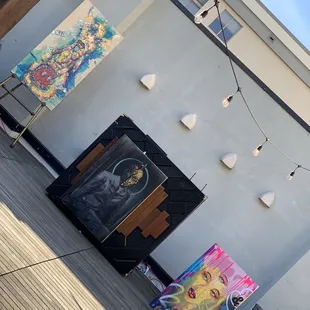 Rooftop view during a special event