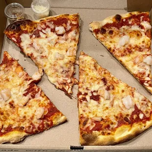 The pizza was enough for 4 people eating 2 slices each