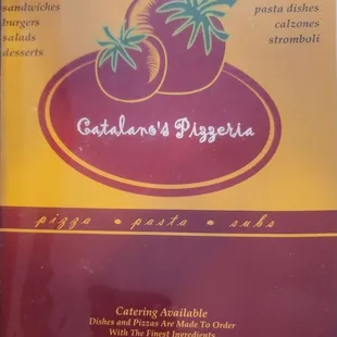 Menu cover