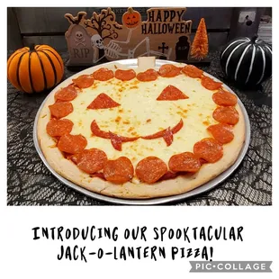 Jack-o-lantern  pizza