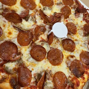 a pepperoni pizza