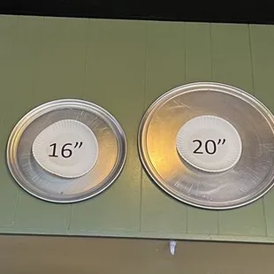 Pizza sizes