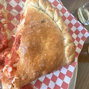 Part of the calzone
