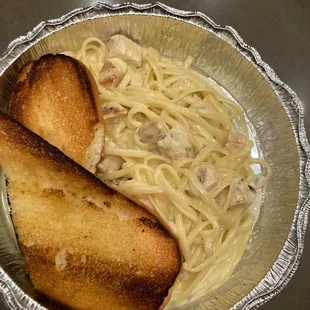 Supposedly the Pinocchio pasta, but I think it was just Alfredo.