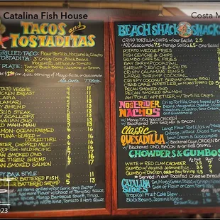 Menu board