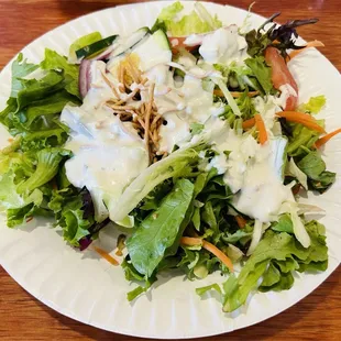 Small Field Greens Salad with Crispy Noodles (inc in combo) fresh veggies
