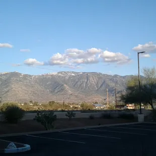 The view from the hotel parking lot.