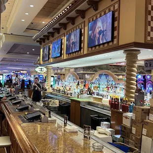 a bar with a lot of counter space