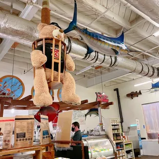 a teddy bear in a shop