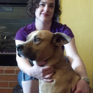 Dr. Amanda Maus and her dog, Bonzai