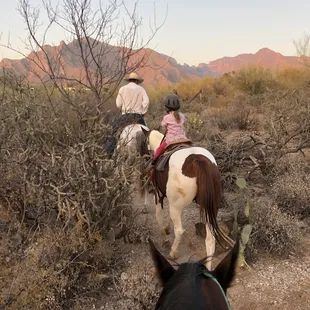 Sunset trail ride with Tieh
