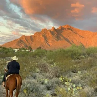 Heading down the trail