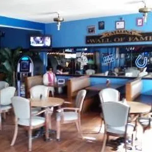 tables, chairs, and televisions