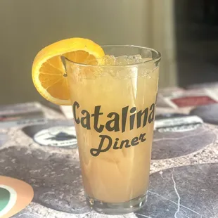 a glass of orange juice