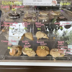 The gluten free pastry case