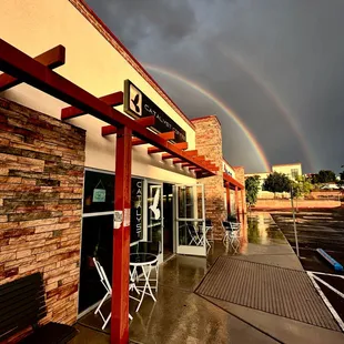 outside