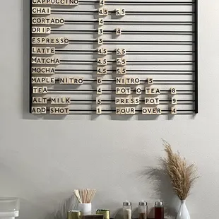 le menu