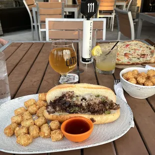 Philly Steak &amp; Blood Orange Lager