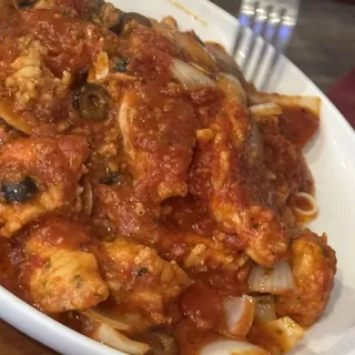 Chicken Puttanesca Dinner