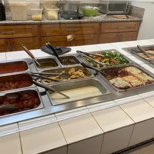 Sauces, standard veggies &amp; lasagna