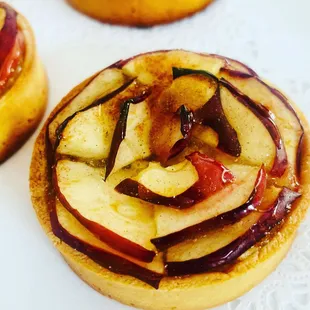 a close up view of a pastry