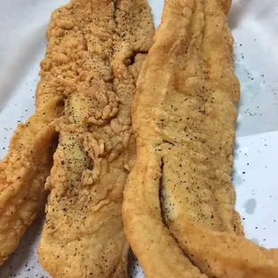 Filet of flounder salt &amp; peppered