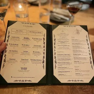 Current menu