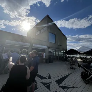 Patio and line to order food and drinks