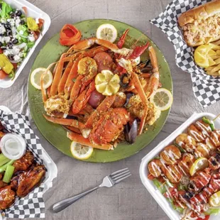 a variety of dishes