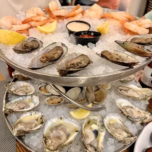 The atlantic tower ($75) + extra cocktail shrimp ($16)