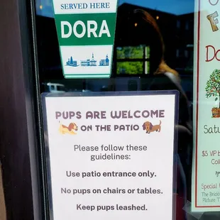 Dora and dog friendly
