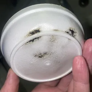 Burnt styrofoam melted in my potatoes and onions
