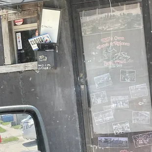 ows a menu on the side of a truck