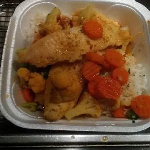 Steamed fish in Rice