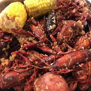 Garlic butter crawfish