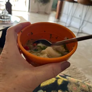 Corvina ceviche for breakfast!