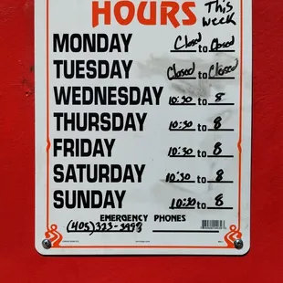 Business hours!