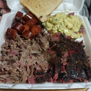 3 Meat Dinner!  Incredible smoked meat!