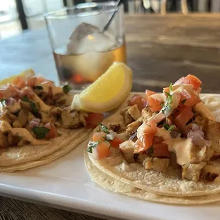 Chicken Street Tacos and Old Fashion