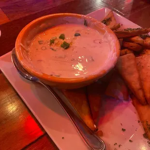 Crawfish and pepper jack cheese dip