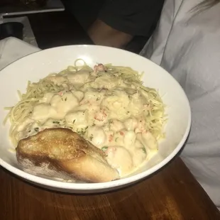 Crawfish Alfredo Pasta