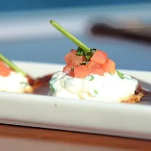 Salmon, Citrus Creme, Chive