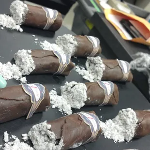 Our famous Cafe Mocha Cigars with Coffee Ash and Edible Cigar Band