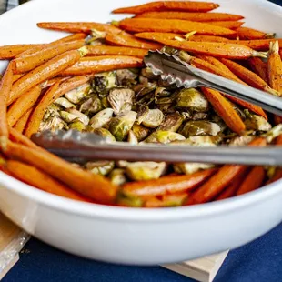 Roasted Baby Carrots &amp; Brussels