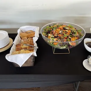 California Salad &amp; Assorted Bred Basket #cateredwithclass