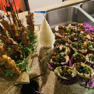 Appetizers: Chicken Skewers &amp; Bruschetta #cateredwithclass