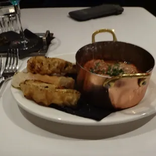 a plate of food on a table