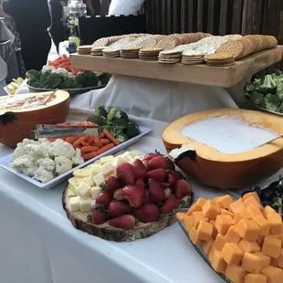 Grazing stations for cocktail hour