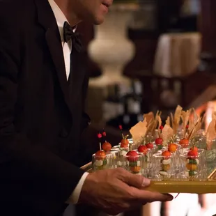 Tuxedo Sever with Vegetable Skewers