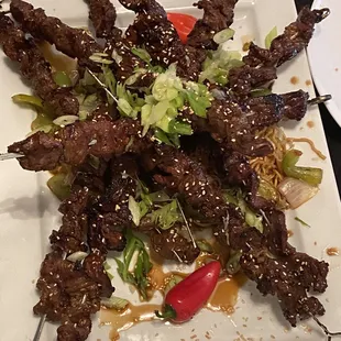 Beef skewers